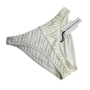 Robin Piccone Brazilian White Bikini Bottom Size Small Brand New